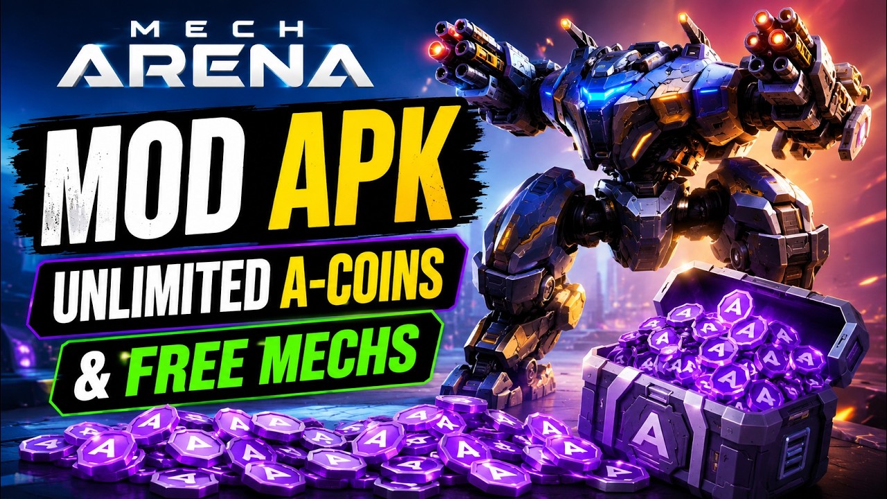 Mech Arena MOD APK 2026 Unlimited A-Coins & Free Mechs