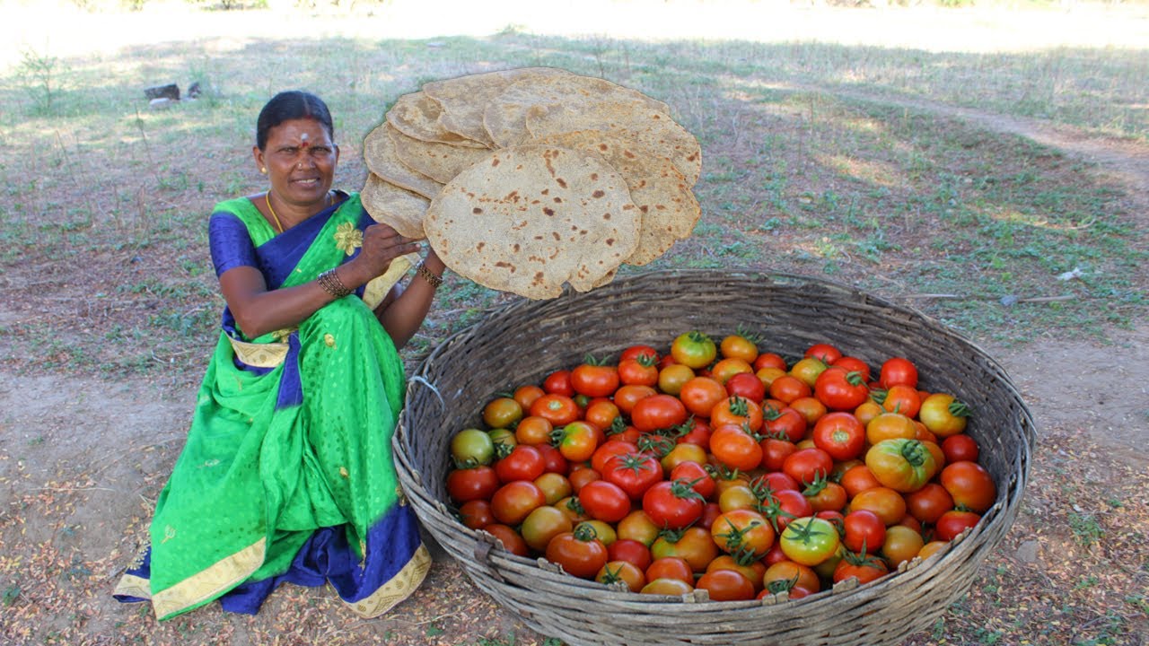Tomato chutney recipe | Side dish for chapathi | Tomato recipe | Village cooking | Side dish recipes