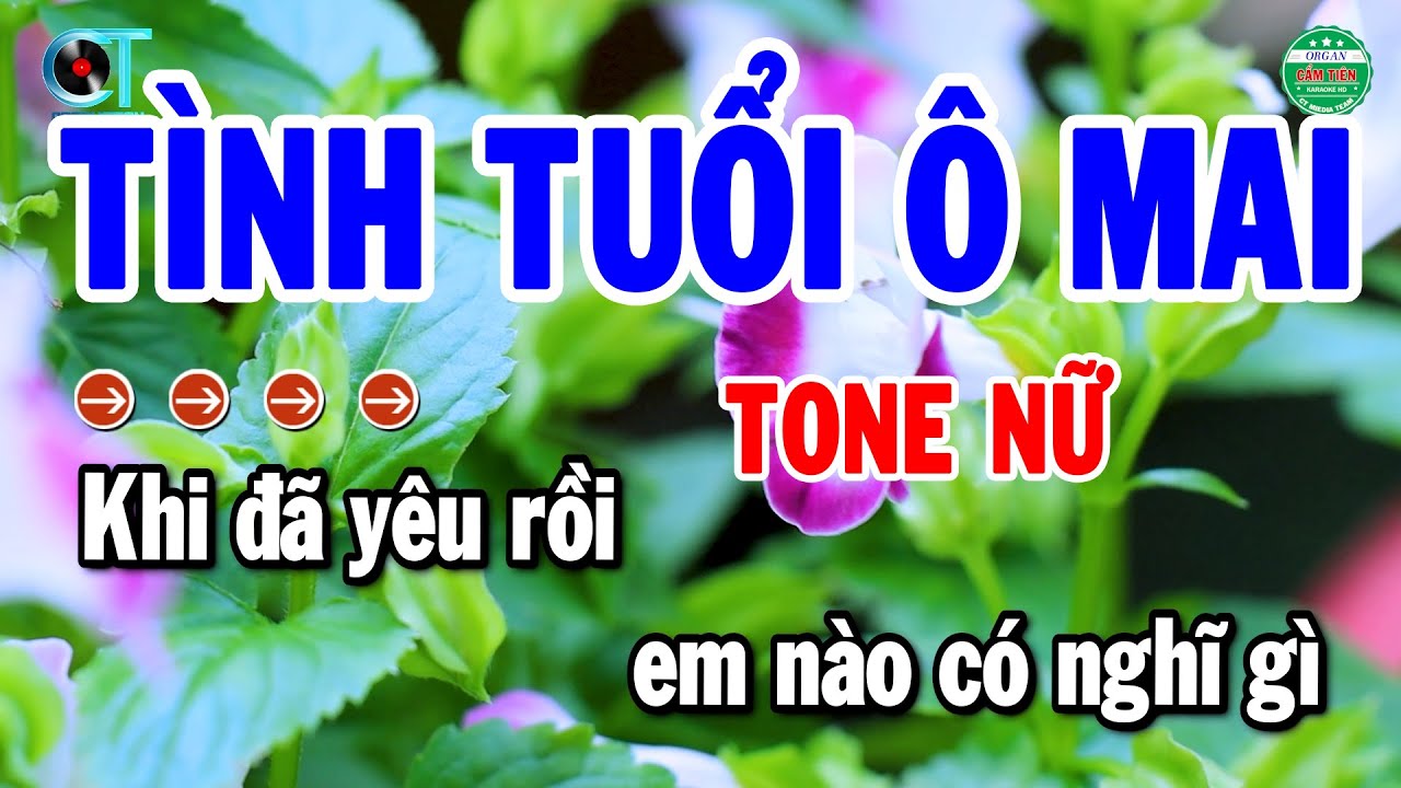 Karaoke Tình Tuổi Ô Mai Tone Nữ Nhạc Sống Remix Hay Nhất | Cẩm Tiên Organ