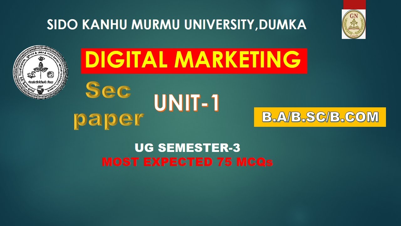 #Sec Digital Marketing Sem 3 #SKMU Most Important Questions Digital Marketing Mcqs # VVI MCQs