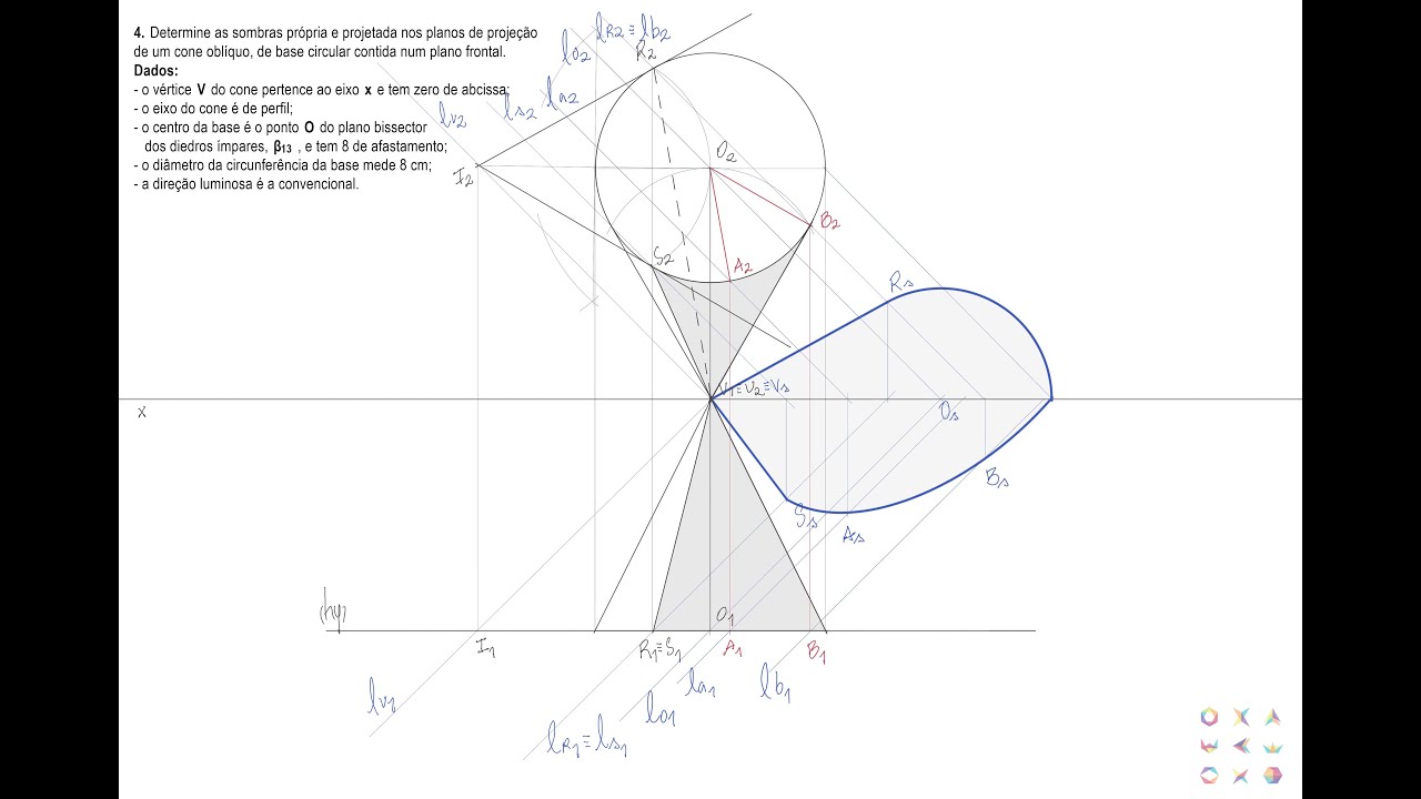 Exame Nacional Geometria Descritiva A 2021 1ª fase Exercício 4