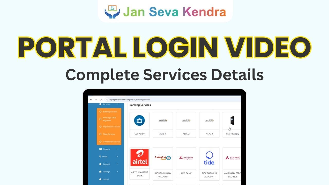 Jan Seva Kendra Portal Login Video | All Services Details