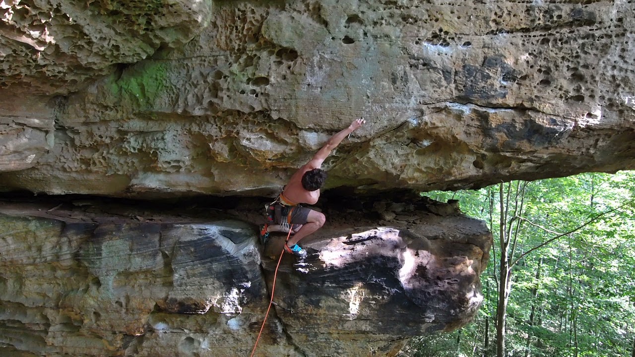 The Dude Abides 5.11c at Chica Bonita Wall RRG, Ky Rock Climbing
