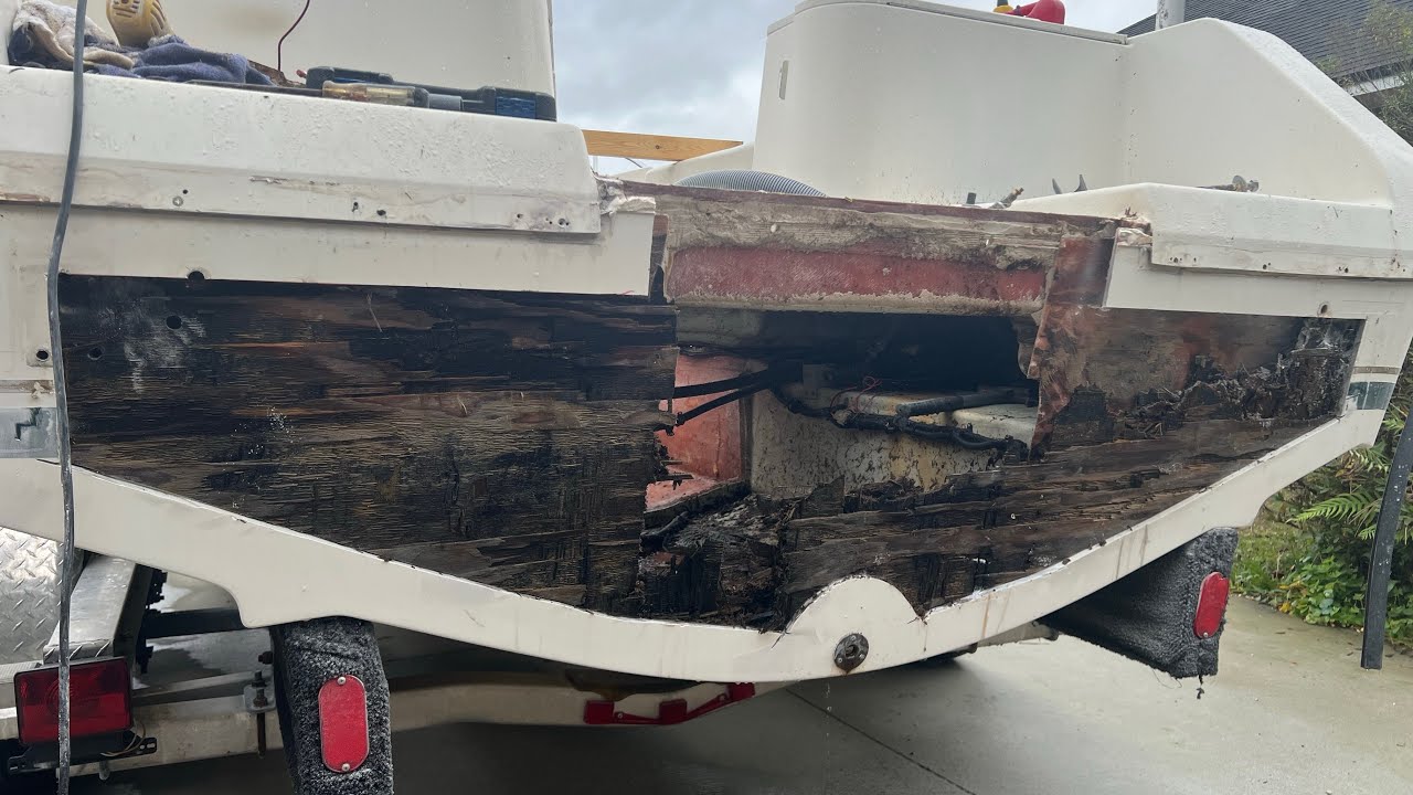 Pursuit 2270 Transom Rebuild Recap (Carbon Bond)