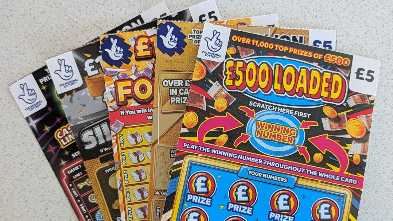 Набор лотерейных скретч-карт Allwyn National Lottery стоимостью 25 фунтов стерлингов каждая.