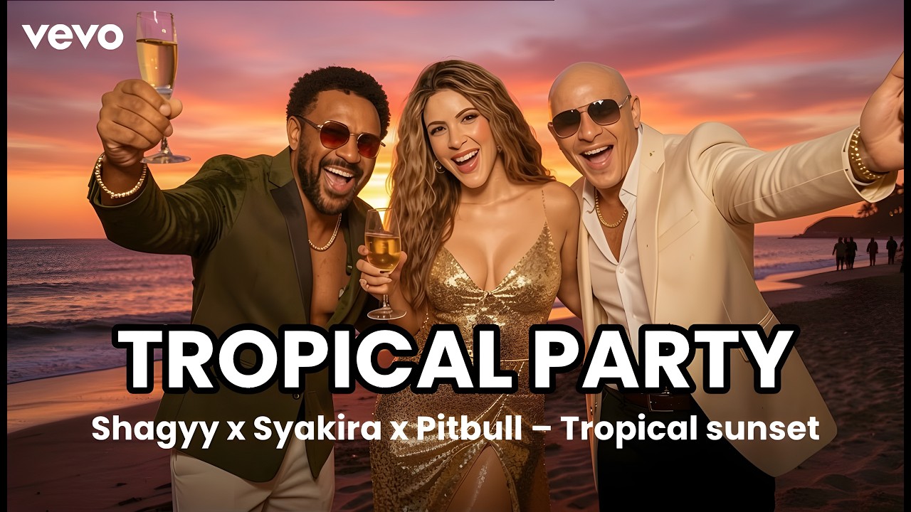 Bad Bunny x Karol G x Pitbull &ndash; Tropical Sunset Party (AI Music Video) 🌴🔥