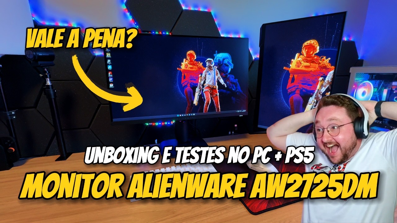 Esse Monitor me SURPREENDEU! Alienware AW2725DM no PC e PS5!