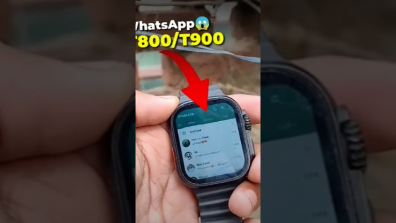 WhatsApp on 🔥t800 ultra smartwatch t800 ultra smart watch mein whatsapp kaise chalayen#viral#shorts🔥