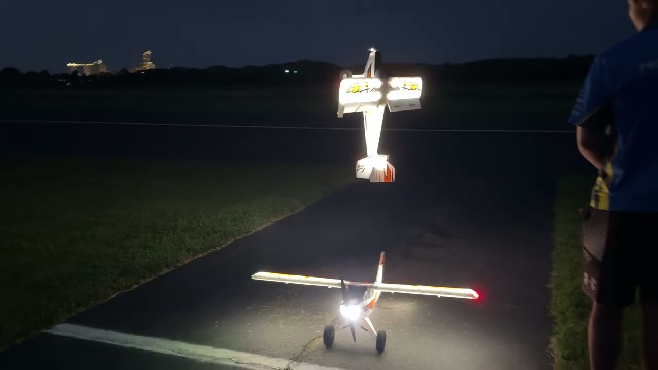 E-flite Night Timber X Evolution Night Flying