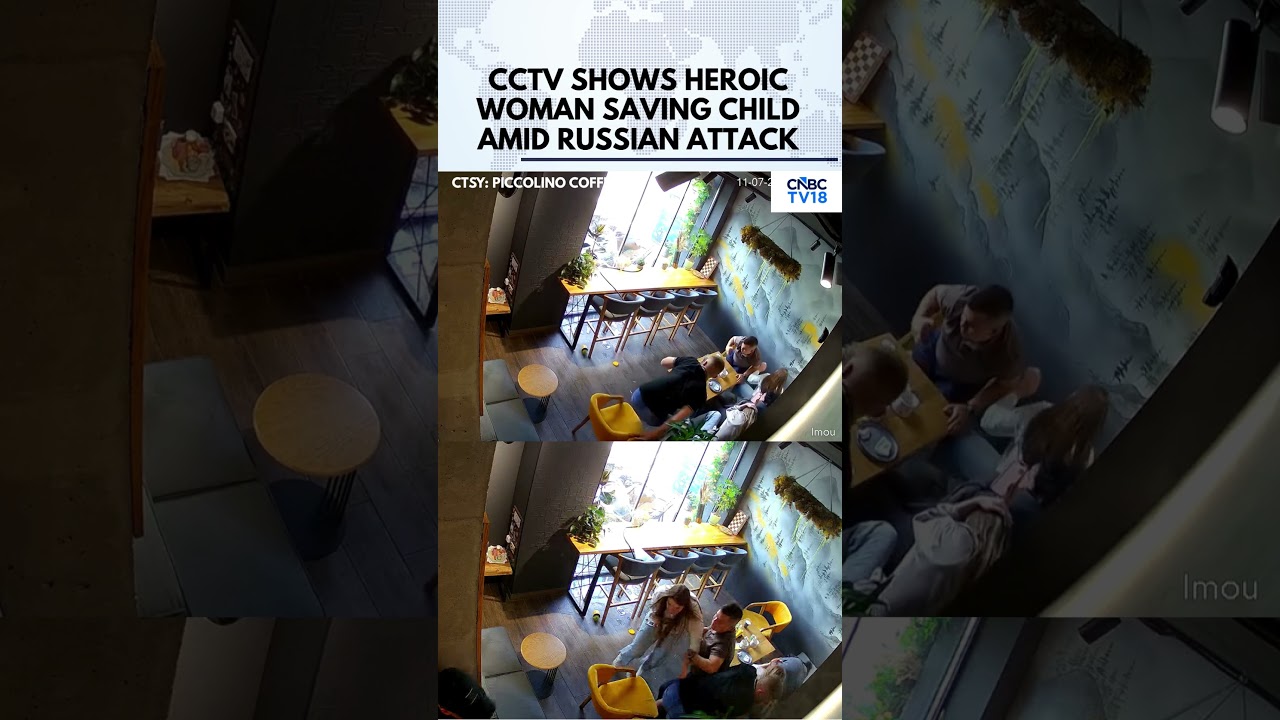 CCTV Captures Woman Shielding Child During Russian Strike in Ukraine's Sumy | Shocking Moment | N18G