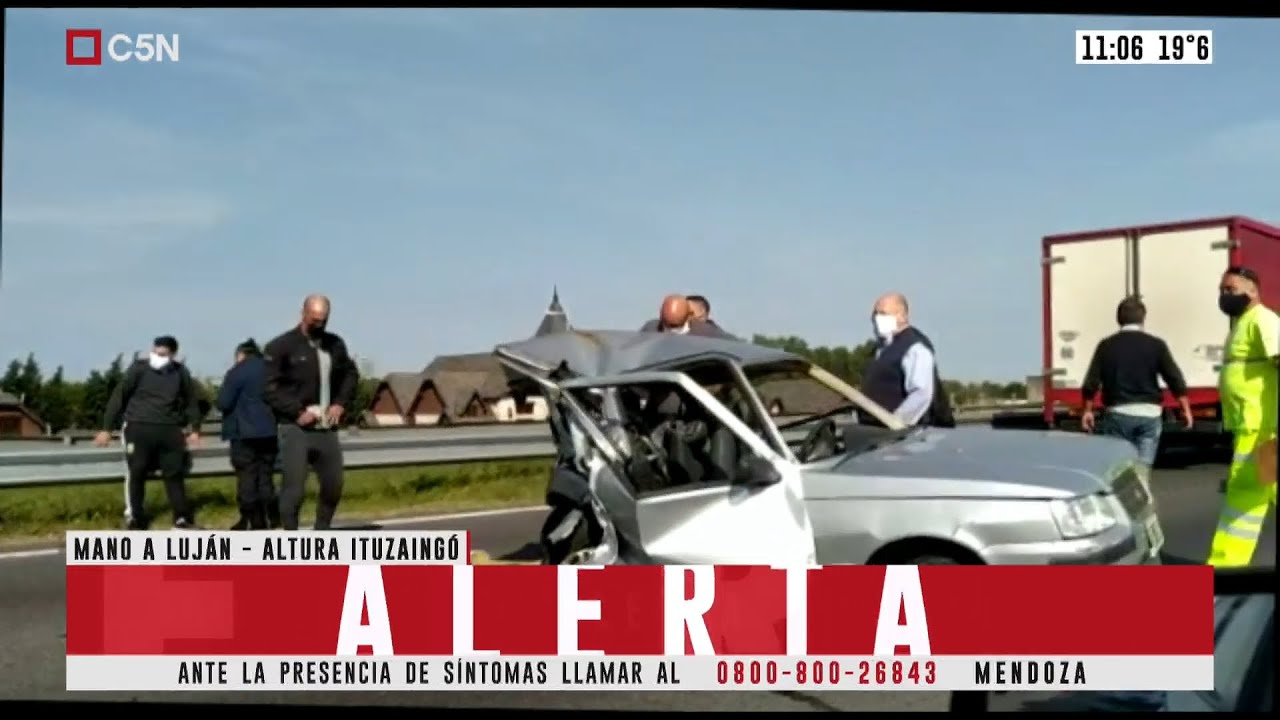 Choque múltiple en Acceso Oeste, altura Ituzaingó: al menos 2 heridos