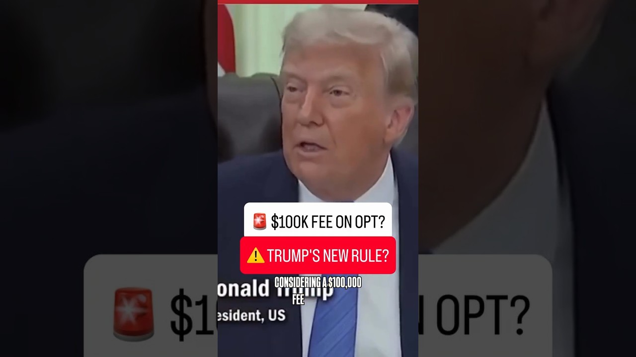 ⚠️ Предложение администрации Трампа: сбор в $100 000 за визу F-1 OPT