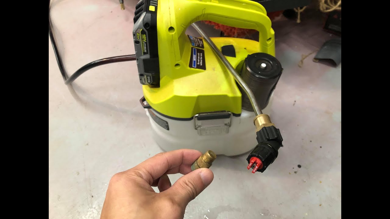 Модификация насадки TeeJet своими руками для распылителя Ryobi 18 В объемом один галлон P2810 P28...
