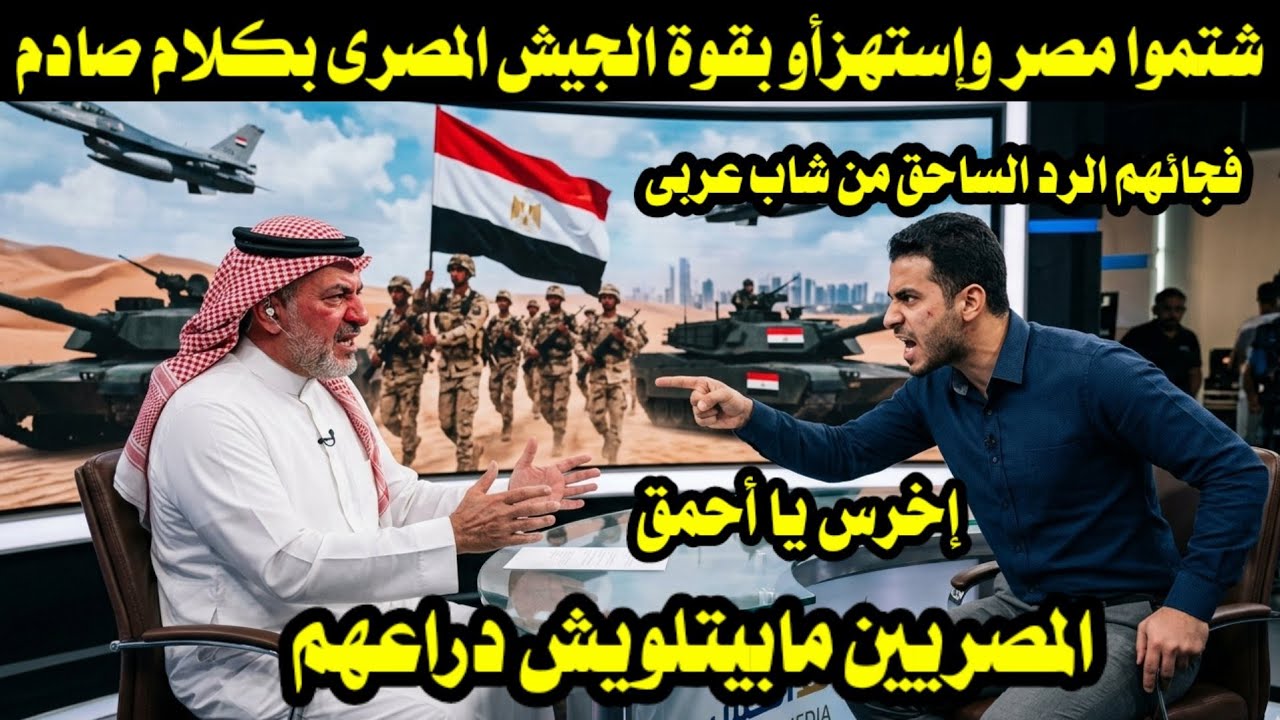 شتموا مصر وإستهزأو بقوة الجيش المصرى/ فجائهم الرد من شاب عربى ومسح بهم الأرض 