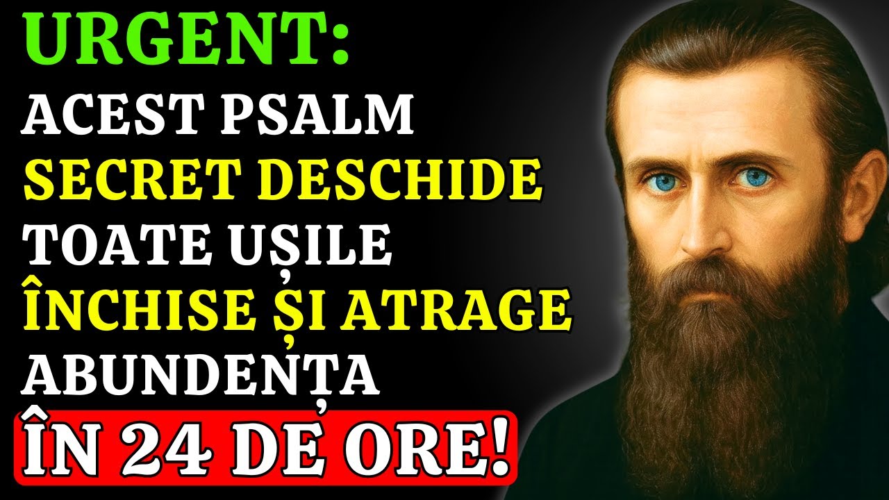 REPETĂ DE 3 ORI ACEST PSALM SECRET CARE DESCHIDE UȘI ȘI ATRAGE BOGĂȚIA ÎN VIAȚA TA! ARSENIE BOCA