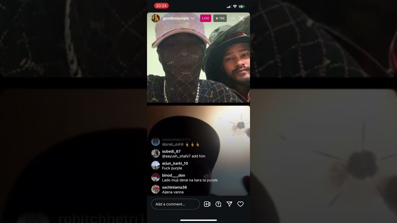 ( Purple vs lil X ) 1v1 talk in ig live !😱