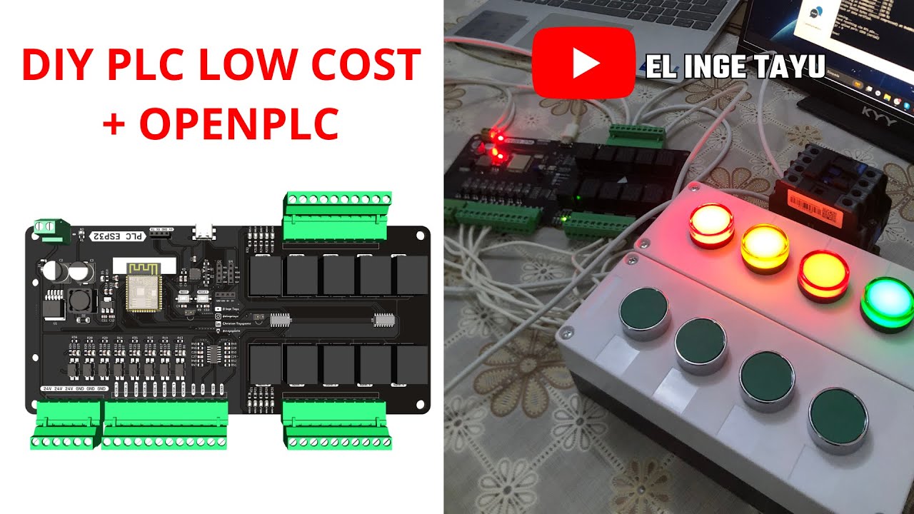 PLC ESP32 DC/DC/RLY || 8 DIGITAL INPUT + 4 ANALOG INPUT + 10 RELAY OUTPUT. ft OPENPLC
