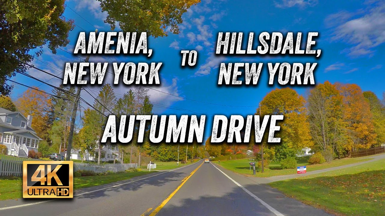 Autumn Drive from Amenia to Hillsdale, New York - October 2023 - 4K