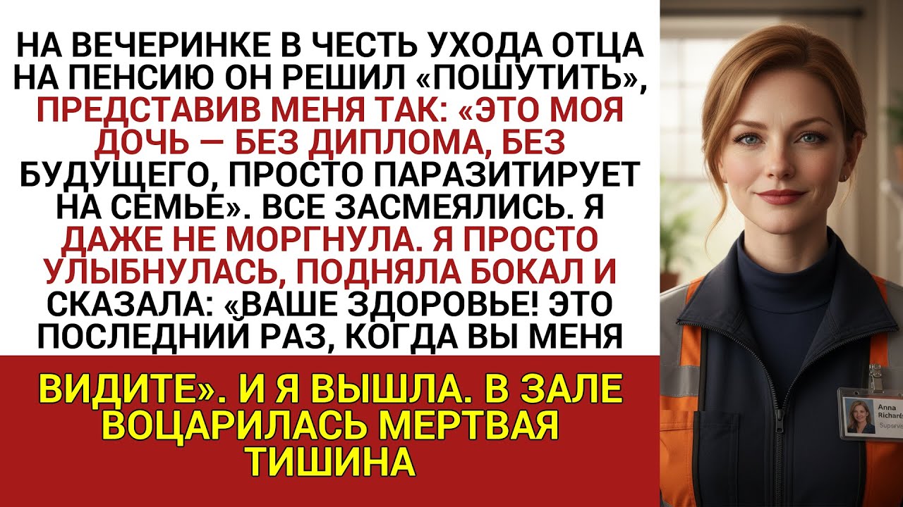 НА ВЕЧЕРИНКЕ В ЧЕСТЬ УХОДА ОТЦА НА ПЕНСИЮ ОН РЕШИЛ «ПОШУТИТЬ», ПРЕДСТАВИВ МЕНЯ ТАК: «ЭТО МОЯ ДОЧЬ...
