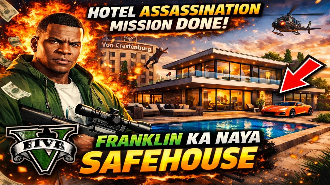 Hotel Assassination Mission Done! 🔥 Franklin Ka Naya Safehouse Unlock! 🏠💸