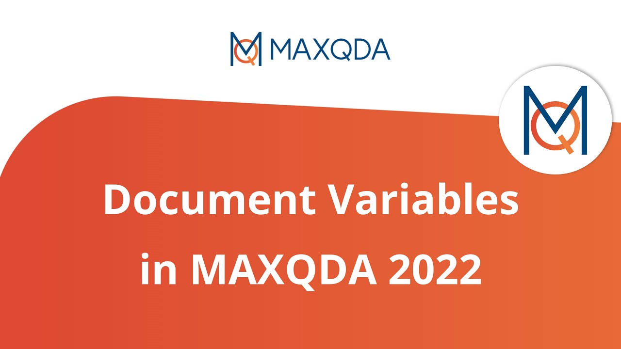 Document Variables in MAXQDA 2022