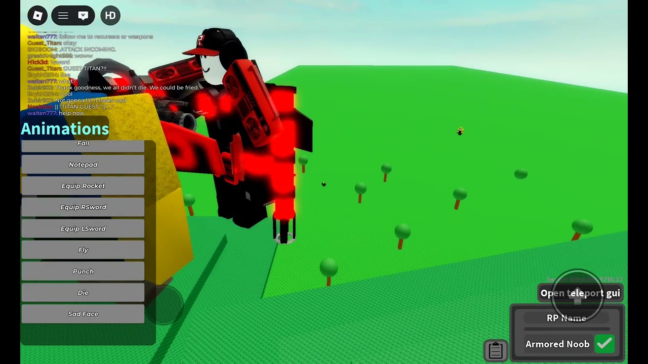 I found someone testing guest Titan in ultra noob experiment roleplay 