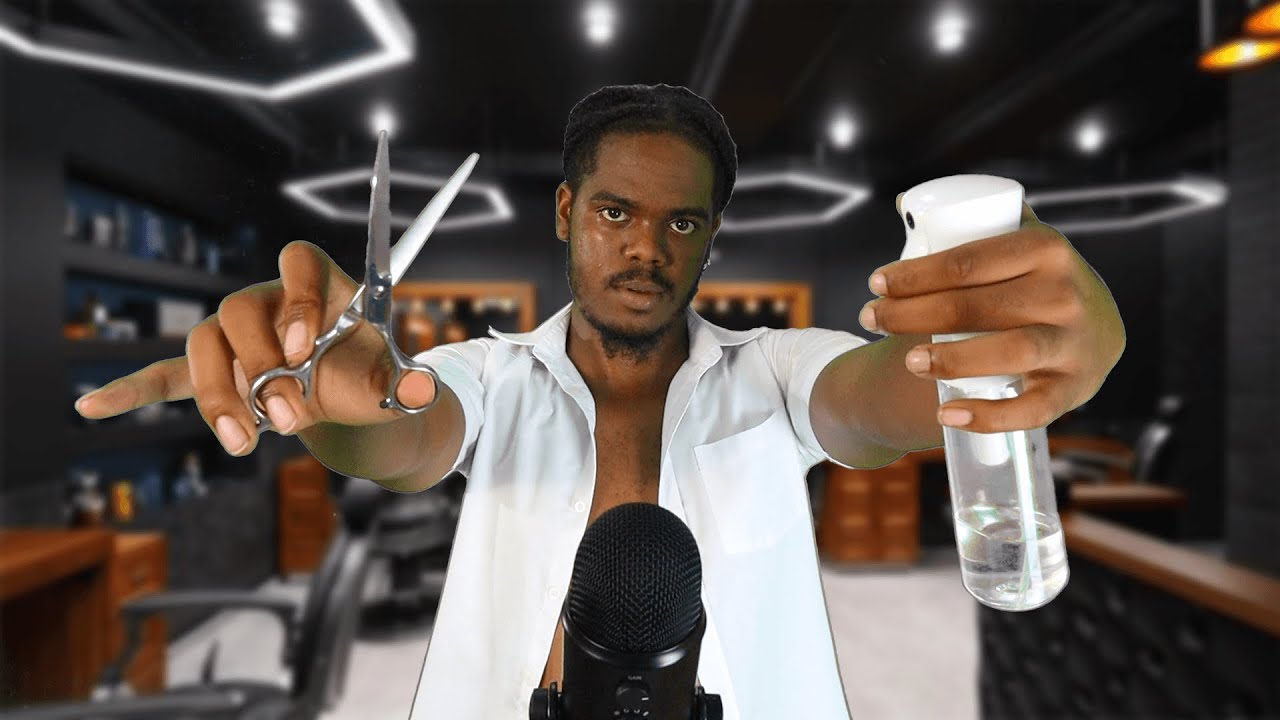 [ASMR] The MOST realistic barbershop haircut EVER💈