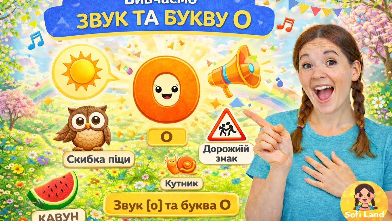 Буква та звук О| Навчаємось граючи 