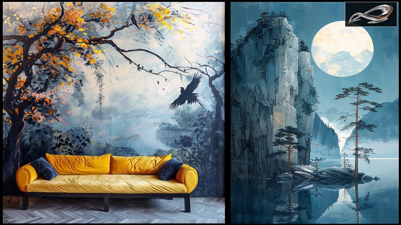 Living Room Wallpaper Designs 2025 Inspired by Nature| I.A.S