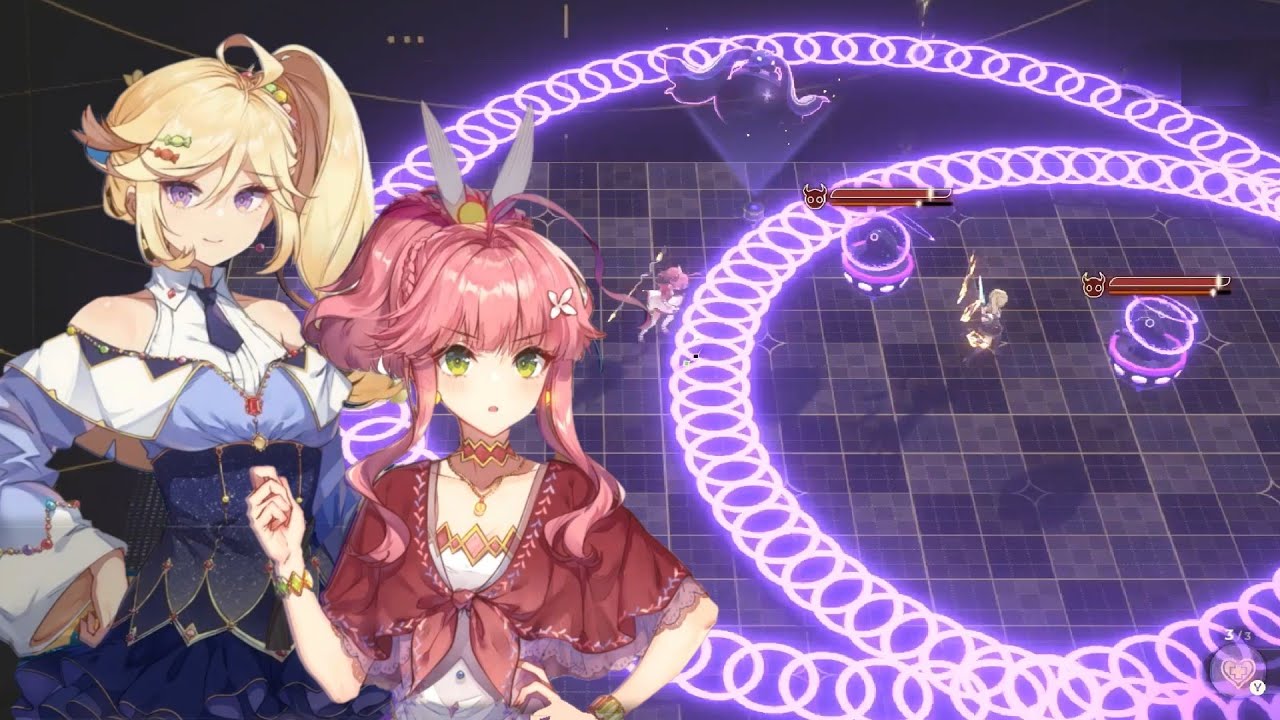 Noctuary Combat Gameplay Showcase - Mildia Boss - CN Anime ARPG Bullet Hell Visual Novel Indie Game