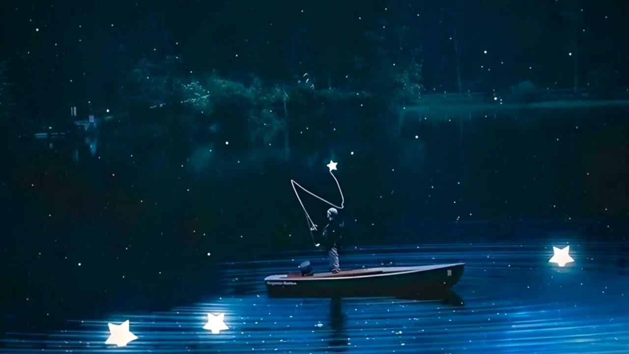 fishing on a calm night for 1 hour (ambient music)