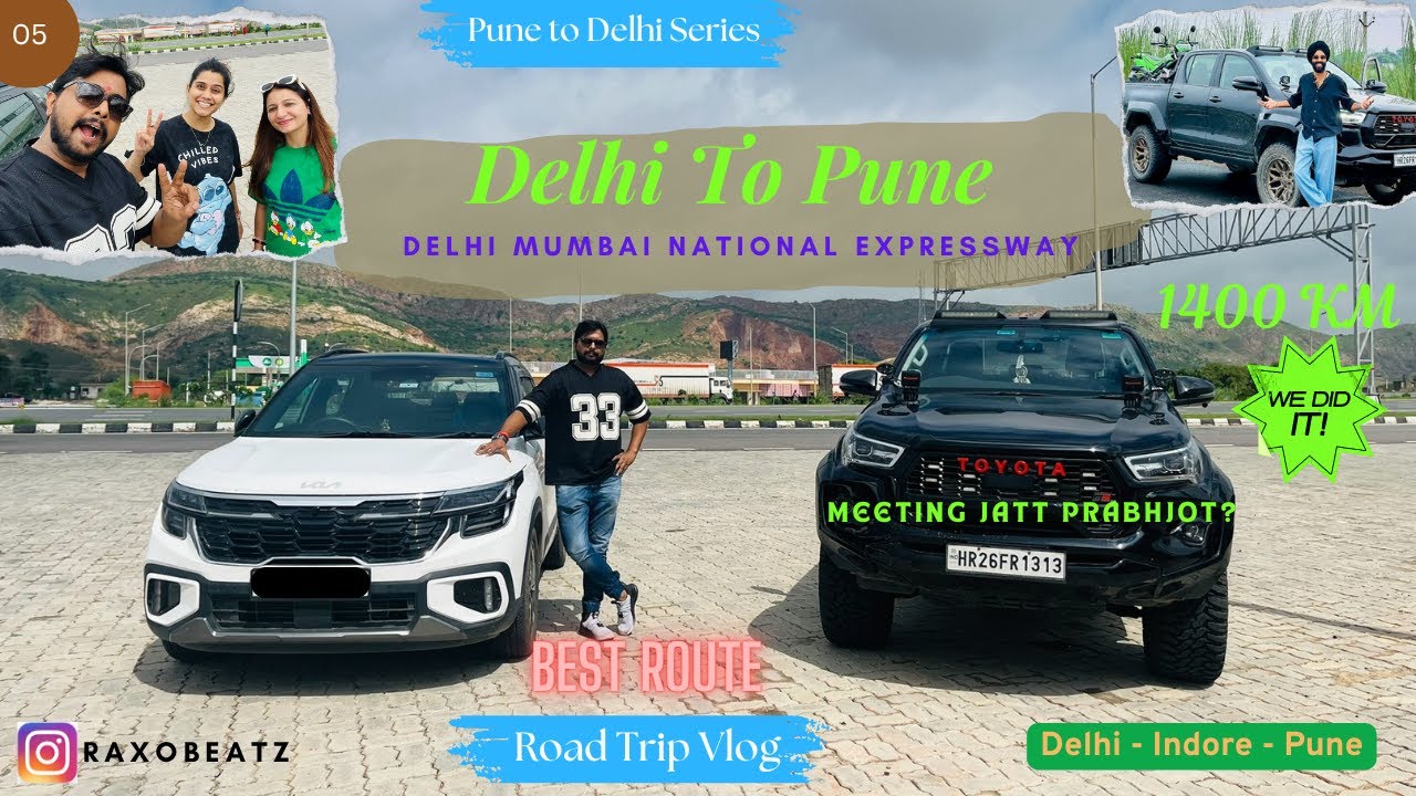 Delhi To Pune Road Trip Vlog Ft. @jattprabhjot Car l Best Route Via Delhi Mumbai Expressway