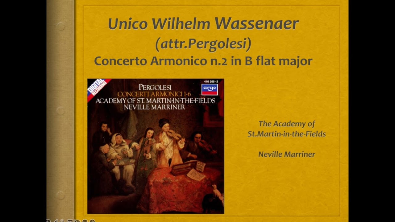 Wassenaer, Concerto Armonico 2 - Video Score - ASMF, Marriner