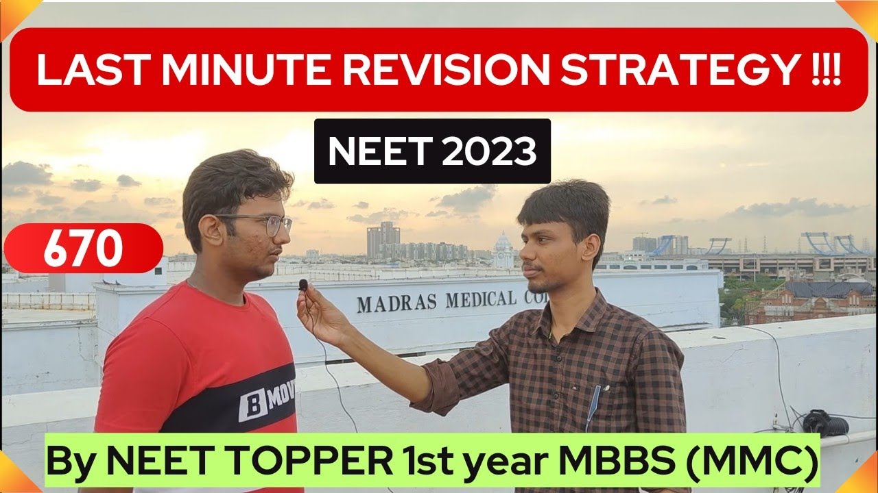 How to revise in 10 days for #NEET2023 | By Bharath NEET TOPPER 1st year MBBS| MMC | #achieveinneet
