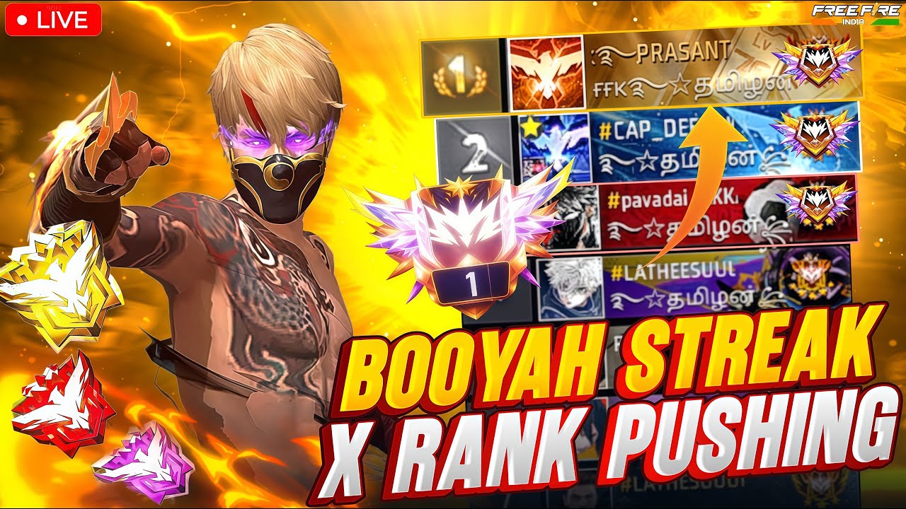 20 BOOYAH STREAK CHALLENGE😱 🔥 FFK PRASANTH ON LIVE🔥  #ffkprasanth #fftamil