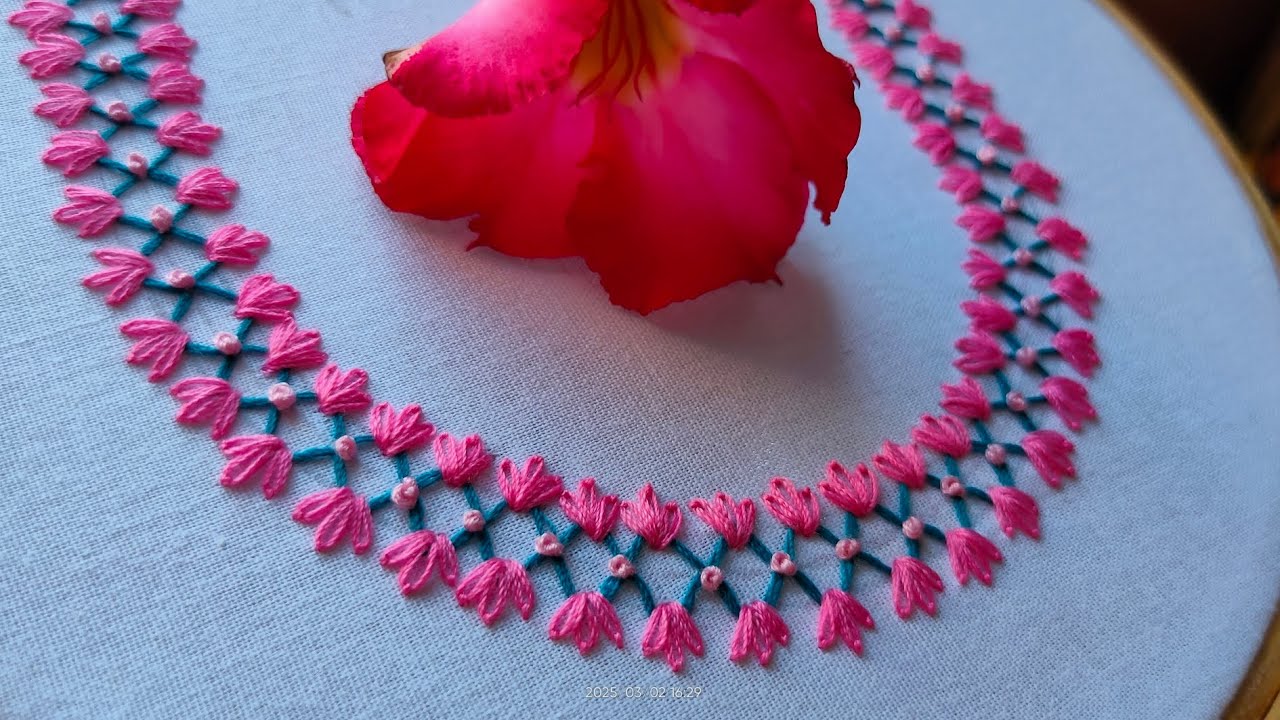 Gorgeous Hand Embroidery Neck Design हाथ की कढ़ाई/(@ira creations 786)