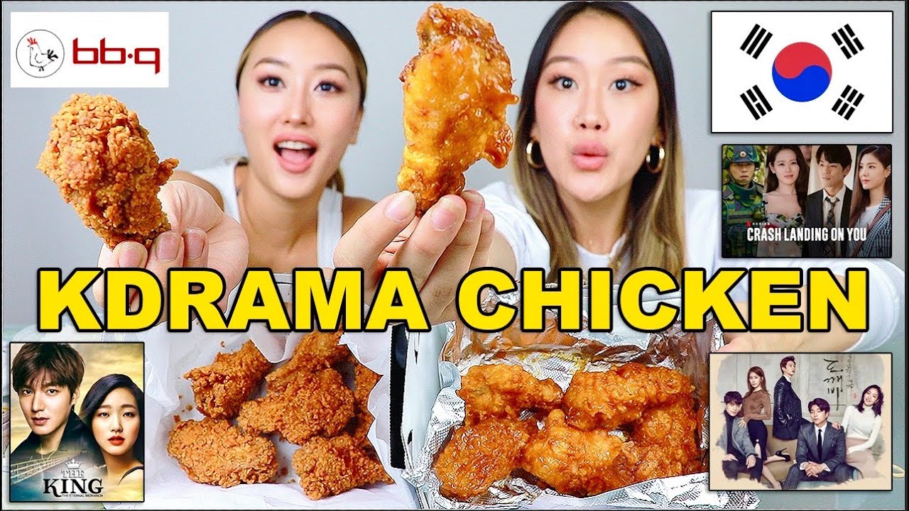KDRAMA KOREAN FRIED CHICKEN MUKBANG | BBQ CHICKEN | EAT WITH US! 😋