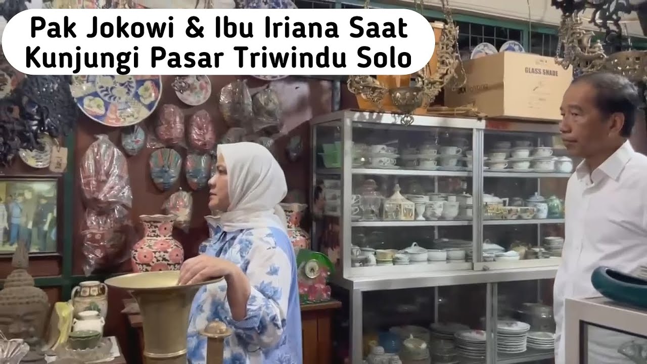 Pak Jokowi & Ibu Iriana Jalan2 Di Pasar Triwindu Solo