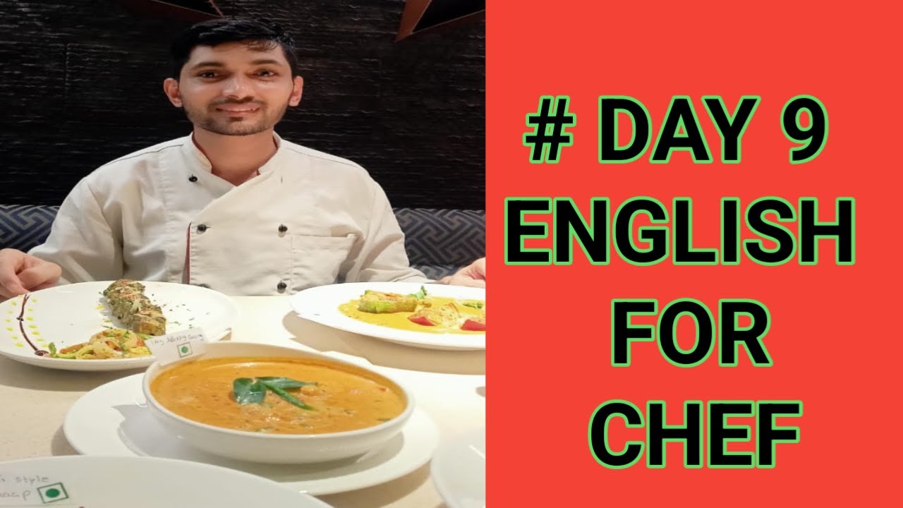 # Day 9 English For Chef, chef gkb,  kitchen sentences, chop the onion,