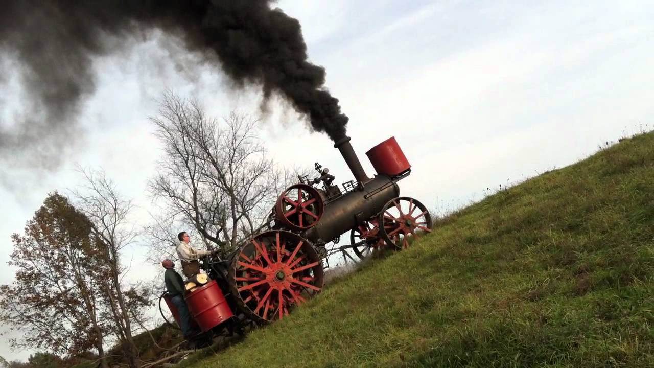 Hill climbing with a Minneapolis steam traction engine