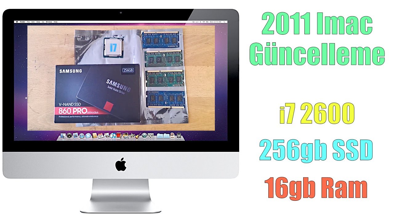 10€ Imac Bölüm 2: İşlemci, Ram ve SSD Güncelleme. USB ile MacOS İşletim Sistemi Yükleme.