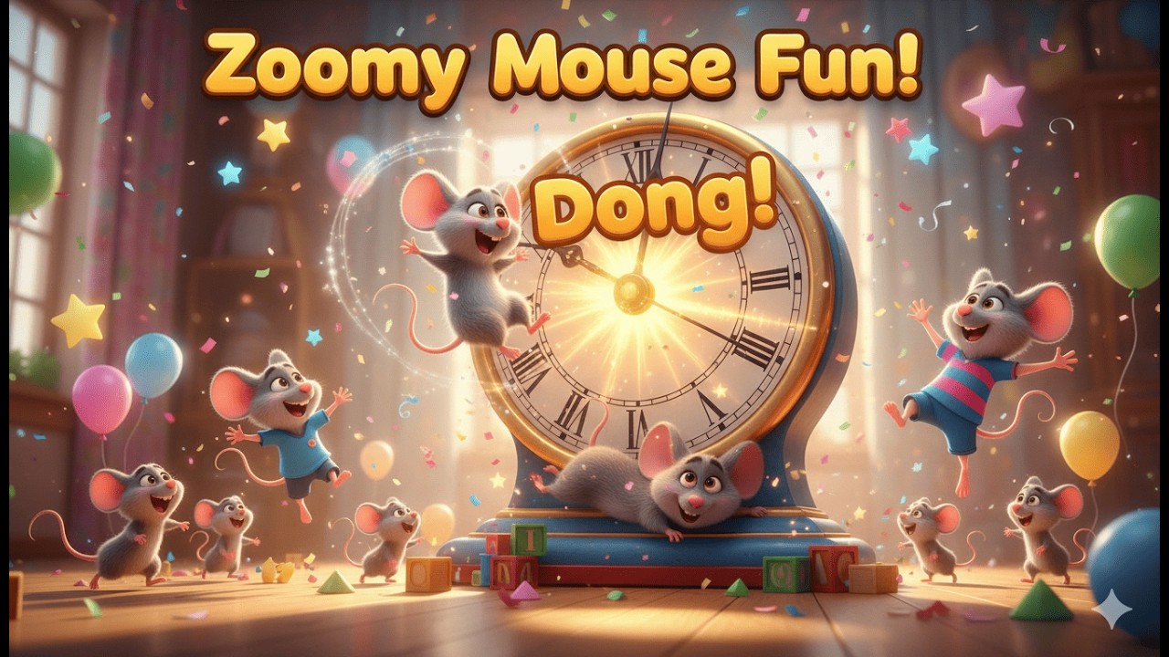 🐭 Ticky Tocky Mouse | Funny Cartoon Song for Kids 