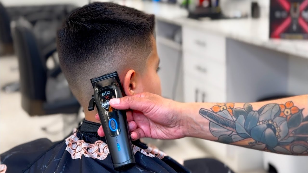 SKIN FADE BIEN PULIDO CON LA NUEVA MAQUINA 360 JEEZY! 🤯💈 #360jeezy #barberia