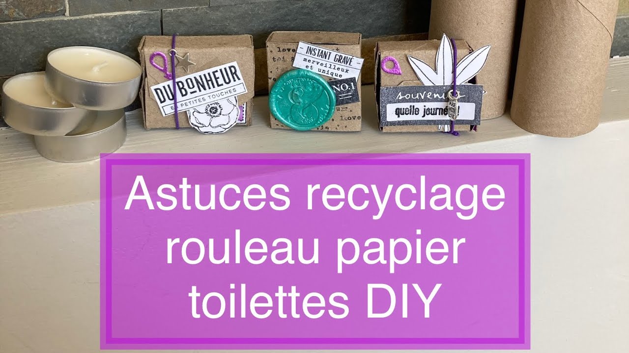 Astuce recyclage rouleau papier toilettes : boîte/box à bougie cadeau invitée mariage /maîtresse diy