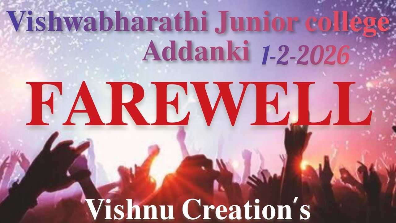 vishwabharathi junior college addanki 2025-26 Farewell day 1-2-2026 Vidhya nagar 