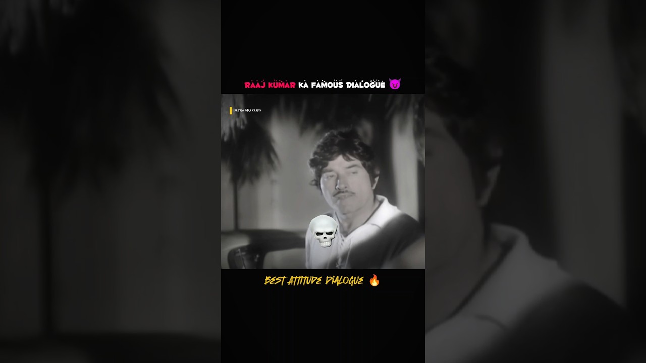 Raaj Kumar 🔥| Best Attitude Dialogue 🔥| Attitude Dialogue 😈| #rajkumar #best #dialogue #shorts