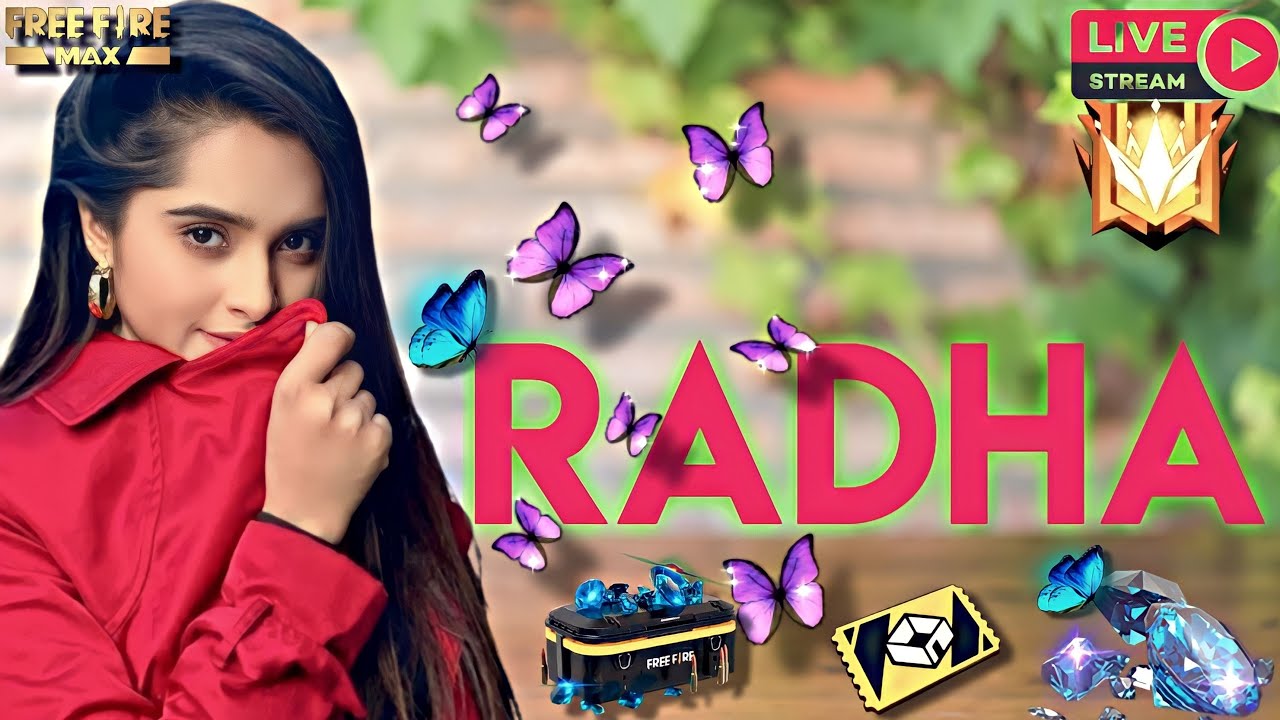 🔴FREE FIRE GIRL LIVE 😍 GUILD TEST || REDEEM CODE GIVEAWAY || DAY 1751 #radhagaming27 #freefirelive