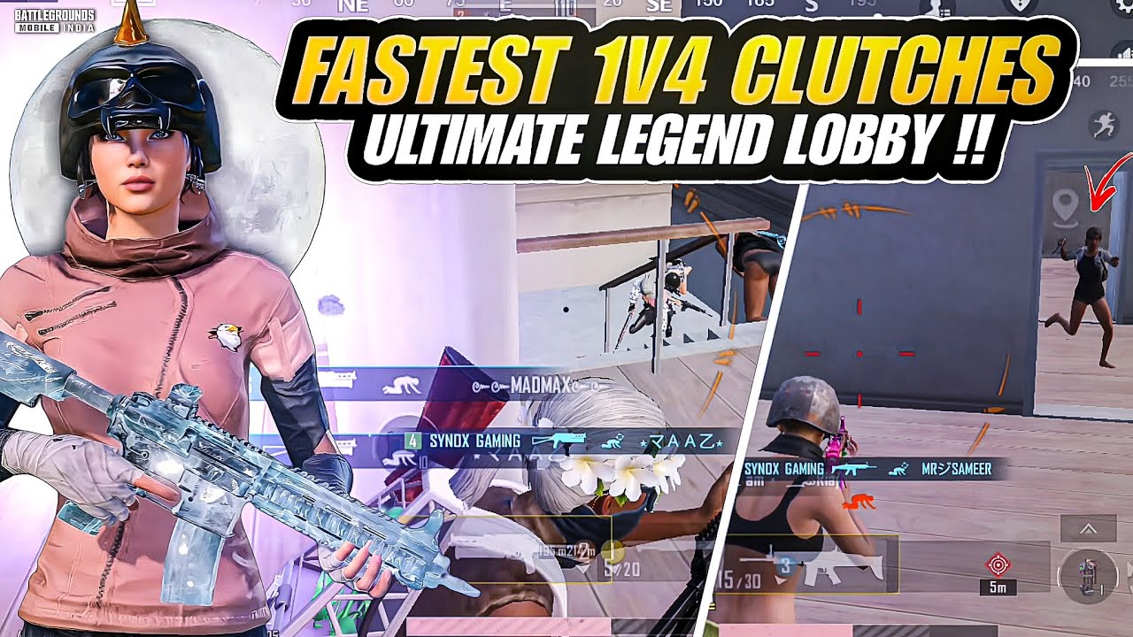 Fastest 1v4 Clutches In Ultimate Legend Lobby 🔥 SYNOX GAMING 🔱