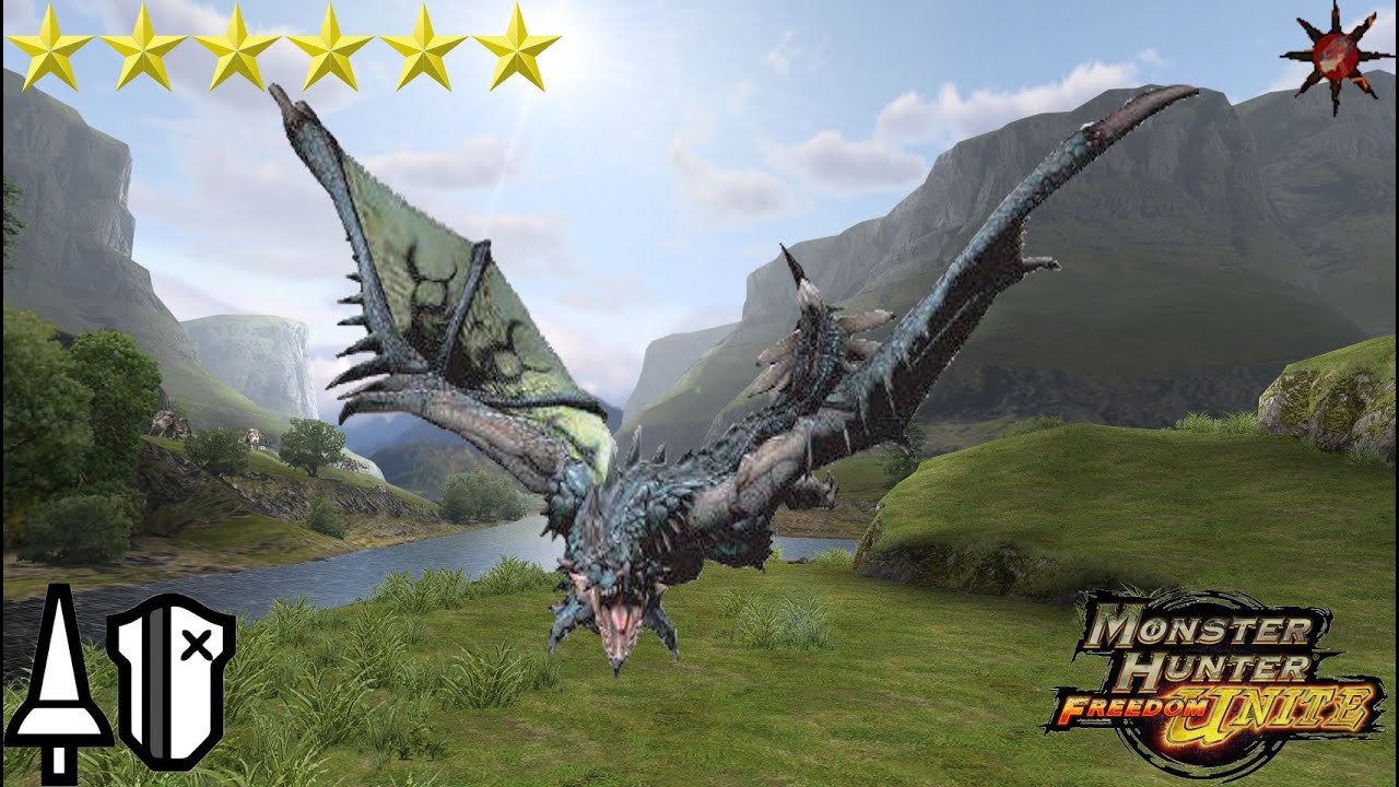 [MHFU] Azure Rathalos with Lance, Village 6* Attack of the Rathalos