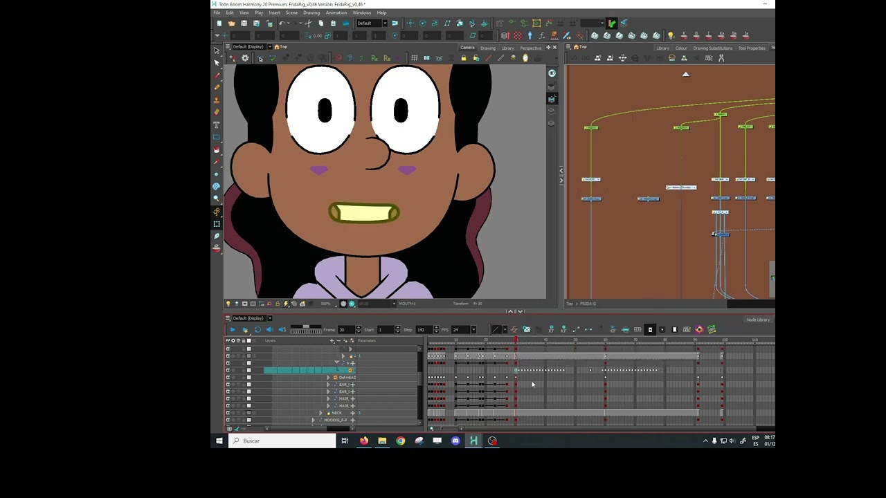 Toon Boom - Frida Rigging 17 - Adaptar Libreria Bocas